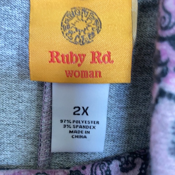 Ruby Rd paisley boho print pullover dress size 2X - Picture 14 of 16